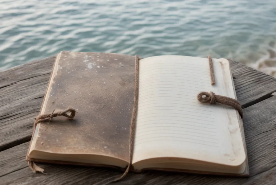 Main écrivant de façon spontanée dans un journal de bord hypersensible, à la lumière chaude d'une lampe