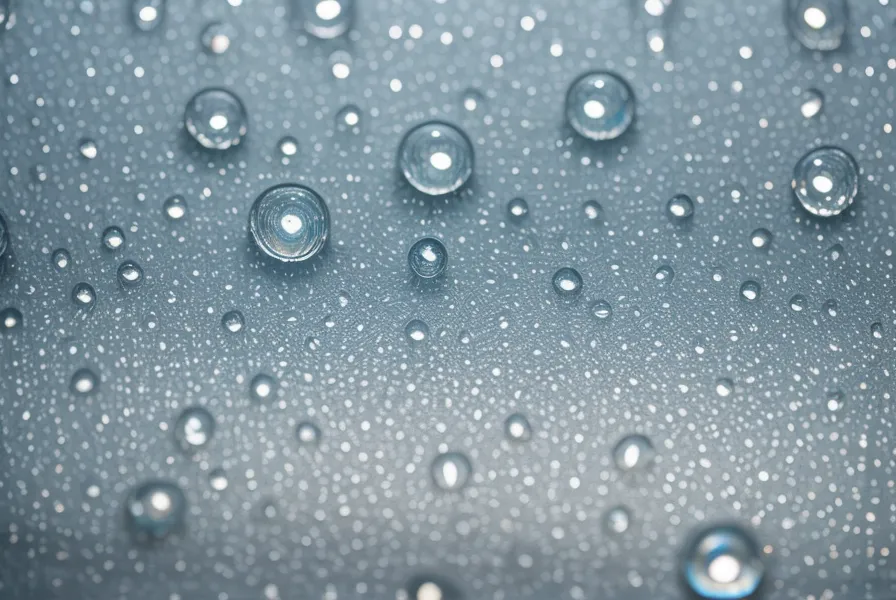 Gouttes d'eau sur une paroi de douche illustrant la sensibilité sensorielle.