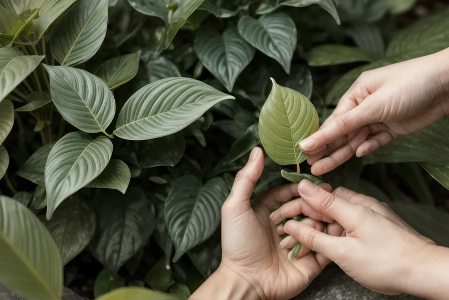Gros plan de mains hypersensibles plongées dans la terre fraîche d'un pot, geste de gestion des émotions et de bien-être par les plantes.